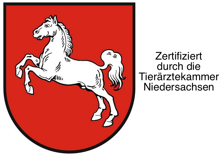 Logo Zertifiziert durch die Tierärztekammer Nidersachsen